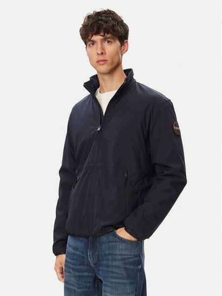 Napapijri Kurtka przejściowa Tundra NP0A8BA8 Granatowy Regular Fit. Niebieskie kurtki Napapijri, m, bez wzorów, z syntetyku, bez kaptura. Za 789.99 zł.