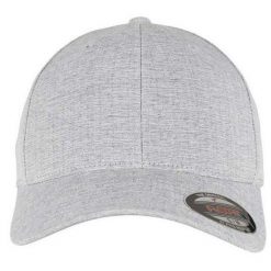 Lekka Czapka Z Daszkiem Heather. Szare czapki z daszkiem FLEXFIT, bez wzorów, z elastanu. Za 80.99 zł.