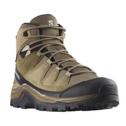 Buty trekkingowe męskie Salomon Quest Rove Mid Gtx. Brązowe trekkingi Salomon, bez wzorów, z gumy, za kostkę, bez zapięcia. Za 651.00 zł.