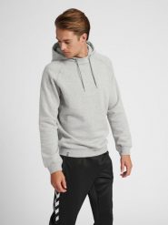 Bluza z kapturem Hummel Red Heavy. Szare bluzy z kapturem Hummel, m, bez wzorów, z bawełny, z kapturem. Za 142.93 zł.