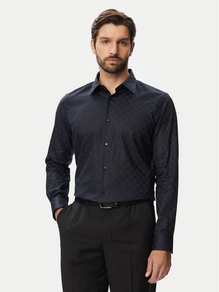 JOOP! Koszula Jsh-258Pierce3 30104051 Granatowy Slim Fit. Niebieskie koszule JOOP!, m, bez wzorów, z bawełny, bez kołnierzyka, bez ramiączek. Za 504.99 zł.