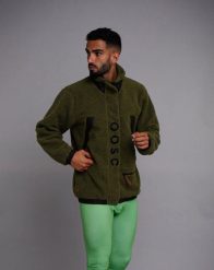 Kurtka polarowa Sherpa - khaki / czarny. Czarne kurtki OOSC, na lato, m, bez wzorów, z materiału, bez kaptura. Za 686.99 zł.