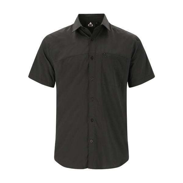 Koszula trekkingowa męska Whistler Jeromy. Czarne koszule WHISTLER, l, bez wzorów, bez kołnierzyka, bez ramiączek. W wyprzedaży za 134.99 zł.