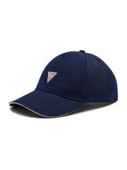 Guess Czapka z daszkiem M1BZ57 WBN60 Granatowy. Niebieskie czapki z daszkiem Guess, z aplikacjami, z materiału. Za 99.99 zł.