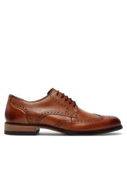 Clarks Półbuty Craftarlolimit 26171453 Brązowy. Brązowe eleganckie półbuty Clarks, bez wzorów, ze skóry, bez obcasa, bez zapięcia. Za 339.99 zł.