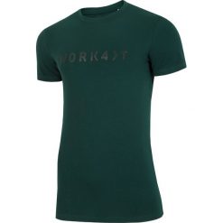 T-shirt męski TSM214 - ciemna zieleń. T-shirty marki 4F. Za 29.99 zł.