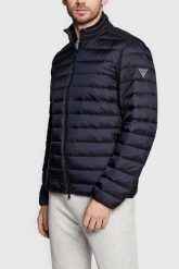 GUESS Granatowa kurtka męska Light Packable Realdown JKT. Niebieskie kurtki Guess, l, z aplikacjami, z poliamidu, bez kaptura. W wyprzedaży za 489.99 zł.