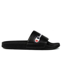 Klapki męskie basenowe Champion SLIDE VARSITY. Czarne klapki Champion, z materiału. Za 98.00 zł.