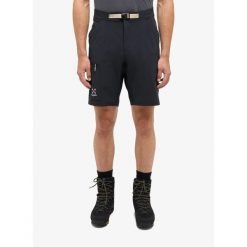 Spodenki turystyczne męskie Haglofs Lizard Softshell Shorts. Czarne szorty Haglöfs, m, bez wzorów, z softshellu, sportowe. Za 324.99 zł.