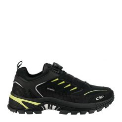 Buty trekkingowe męskie RIGEL 2.0 LOW FITGO skóra wodoodporne. Czarne buty turystyczne CMP, bez wzorów, z gumy, bez zapięcia, outdoorowe. Za 599.99 zł.