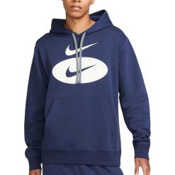 Bluza sportowa męska Nike Sportswear DM5458-410. Niebieskie bluzy bez kaptura Nike, m, bez wzorów, bez kaptura. Za 199.00 zł.