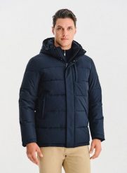 PAKO LORENTE – Granatowa pikowana kurtka męska. Kurtki Pako Lorente, na zimę, m, bez wzorów, z poliesteru. Za 349.99 zł.