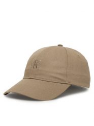Calvin Klein Czapka z daszkiem Monogram Embroidery Baseball Cap LV04K5024G Beżowy. Brązowe czapki z daszkiem CALVIN KLEIN, bez wzorów, z bawełny. Za 169.99 zł.