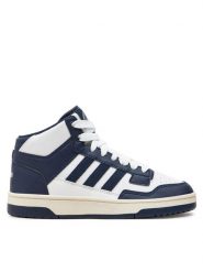 Adidas Sneakersy Rapid Court Mid JP5867 Granatowy. Niebieskie buty sportowe casual Adidas, bez wzorów, ze skóry, bez zapięcia. Za 189.99 zł.