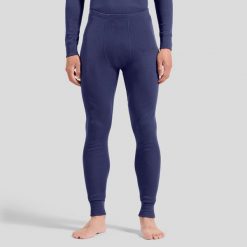 Spodnie Odlo BL BOTTOM long ACTIVE WARM. Niebieskie bielizna termoaktywna ODLO, m, bez wzorów, z materiału, bez ramiączek, na fitness i siłownię. Za 249.99 zł.