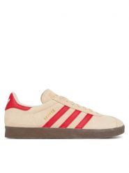 Adidas Sneakersy Gazelle JH5393 Beżowy. Brązowe buty sportowe casual Adidas, bez wzorów, ze skóry, bez zapięcia. Za 319.99 zł.