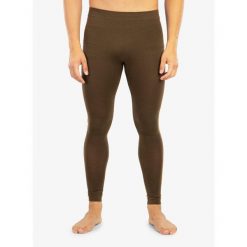 Legginsy termoaktywne męskie Brubeck Ranger Wool. Brązowe bielizna termoaktywna Brubeck, m, bez wzorów. Za 302.99 zł.