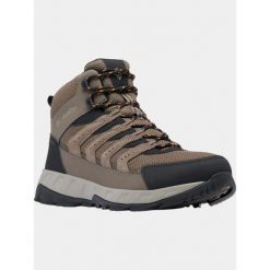 Buty turystyczne męskie Columbia Strata Trail Mid WP. Brązowe buty turystyczne Columbia, bez wzorów, bez zapięcia. Za 549.00 zł.