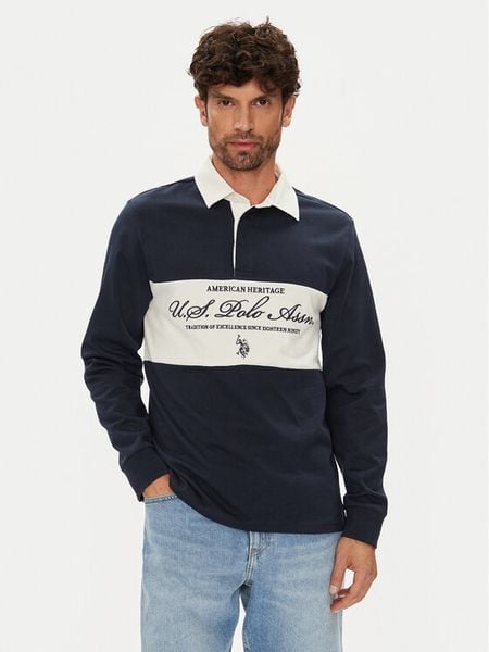 U.S. Polo Assn. Polo MUP4075 Granatowy Regular Fit. Niebieskie koszulki polo U.S. Polo Assn., m, bez wzorów, z bawełny, bez kołnierzyka, bez ramiączek. Za 289.99 zł.