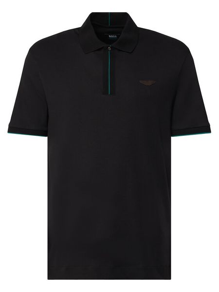 BOSS Polo C-Parlay 80 50575003 Czarny Regular Fit. Czarne koszulki polo Boss, m, bez wzorów, z bawełny, bez kołnierzyka, bez ramiączek. Za 679.99 zł.