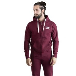 Męska bluza Leone 1947 Apparel Logo z haftem. Czerwone bluzy LEONE 1947 APPAREL, l, bez wzorów, z tkaniny, bez kaptura. Za 164.19 zł.