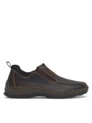 Rieker Półbuty 05363-25 Brązowy. Brązowe eleganckie półbuty Rieker, bez wzorów, ze skóry, bez obcasa, bez zapięcia. Za 399.99 zł.