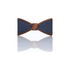 Galaxy – Drewniana Mucha Granatowa w Kropeczki. Krawaty i muchy marki Woodenlife. Za 89.10 zł.