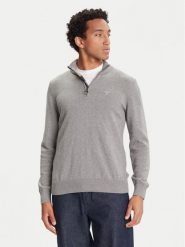 Barbour Sweter Half Zip MKN1074GY52 Szary Regular Fit. Szare swetry rozpinane Barbour, m, bez wzorów, z bawełny, bez kołnierzyka, bez ramiączek. Za 579.99 zł.