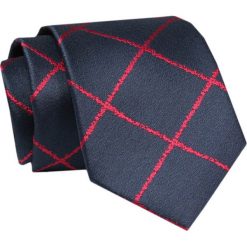 Męski Krawat - ALTIES - Klasyczny - Duże Kwadraty. Niebieskie krawaty i muchy Alties, bez wzorów, z tkaniny. Za 49.00 zł.