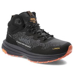 Czarne Trekkingi Jeep Górskie Obuwie Męskie. Czarne buty turystyczne Jeep, bez wzorów, bez zapięcia, trekkingowe. Za 629.00 zł.