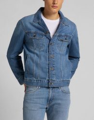MĘSKA KURTKA JEANSOWE LEE RIDER JACKET WASHED CAMDEN L89ZLJPI 112124002. Kurtki Lee, l, bez wzorów, z jeansu, bez kaptura. Za 279.99 zł.