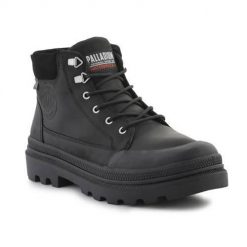 Buty do chodzenia męskie Palladium Pallatroopercuff. Czarne buty sportowe casual Palladium, bez wzorów, z materiału, bez zapięcia. Za 748.00 zł.