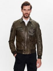 Aeronautica Militare Kurtka skórzana 231PN5027PL183 Brązowy Regular Fit. Brązowe kurtki Aeronautica Militare, m, bez wzorów, ze skóry, bez kaptura. Za 3,349.00 zł.