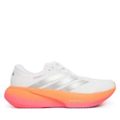 Buty do biegania adidas. Białe buty do biegania Adidas, bez wzorów, bez zapięcia, do biegania. Za 649.99 zł.
