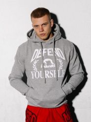 MANTO bluza z kapturem DEFEND melanż. Szare bluzy z kapturem Manto, m, bez wzorów, z bawełny, z kapturem. Za 249.00 zł.