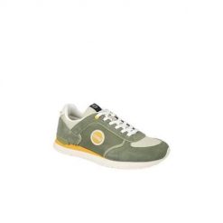 Buty do chodzenia męskie Colmar Travis Block. Zielone buty sportowe casual Colmar, bez wzorów, z gumy, bez zapięcia. Za 547.00 zł.