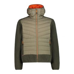 Kurtka puchowa z kapturem hybrid CMP. Zielone kurtki CMP, m, bez wzorów, z materiału, z kapturem. Za 439.99 zł.