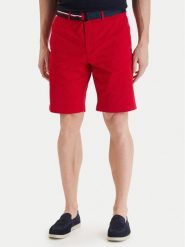Tommy Hilfiger Szorty materiałowe Denton MW0MW42349 Czerwony Slim Fit. Czerwone szorty Tommy Hilfiger, m, bez wzorów, z bawełny. Za 369.99 zł.