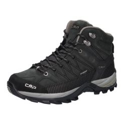 Buty trekkingowe męskie, CMP Rigel Mid. Czarne buty turystyczne CMP, bez wzorów, z materiału, bez zapięcia, outdoorowe. Za 349.00 zł.