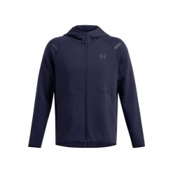 Bluza z kapturem z pełnym zamkiem błyskawicznym Under Armour Unstoppable Fleece. Czarne bluzy z kapturem Under Armour, bez wzorów, z kapturem. Za 474.00 zł.