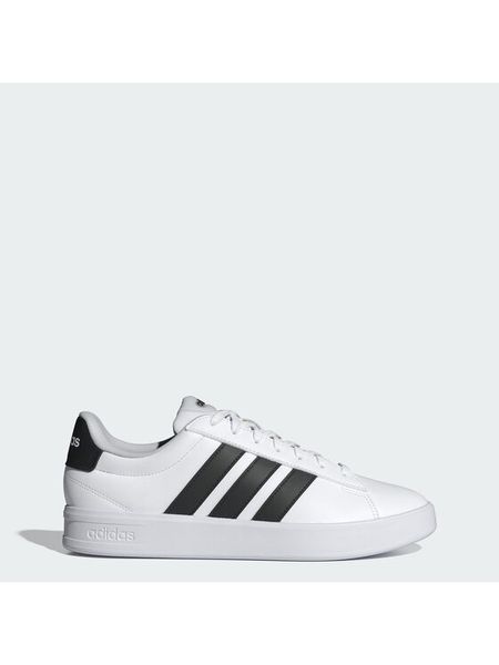 Adidas Sneakersy Grand Court 3.0 IH1472 Biały. Białe buty sportowe casual Adidas, bez wzorów, ze skóry, bez zapięcia. Za 349.99 zł.
