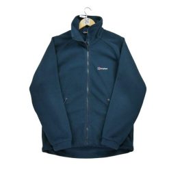 Second life - Męska kurtka polarowa Vintage Y2K - Jak nowy. Niebieskie kurtki Berghaus, m, bez wzorów, z materiału, bez kaptura. Za 170.36 zł.