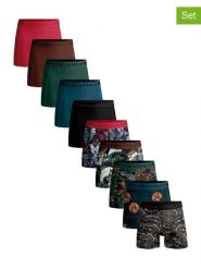 Muchachomalo Bokserki (10 par) w różnych kolorach rozmiar: XL. Brązowe bokserki MUCHACHOMALO, xl, bez wzorów. Za 354.45 zł.