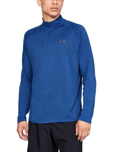 Under Armour Koszulka funkcyjna "Tech 2.0" w kolorze niebieskim rozmiar: S. Niebieskie t-shirty sportowe Under Armour, bez wzorów, z materiału, bez ramiączek, outdoorowe. Za 109.00 zł.