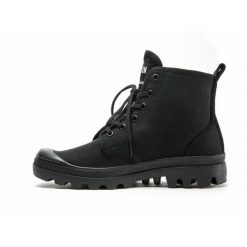 Buty Palladium czarne tekstylne lifestyle. Czarne buty sportowe casual Palladium, bez wzorów, z bawełny, bez zapięcia. W wyprzedaży za 561.05 zł.