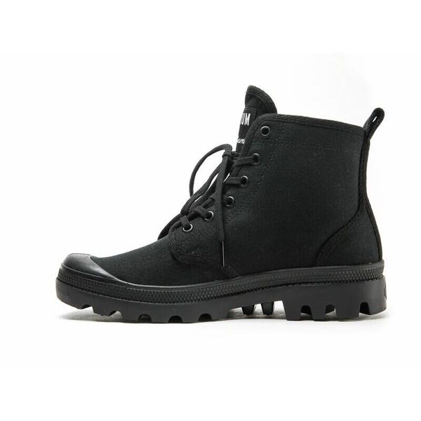 Buty Palladium czarne tekstylne lifestyle. Czarne buty sportowe casual Palladium, bez wzorów, z bawełny, bez zapięcia. Za 584.25 zł.