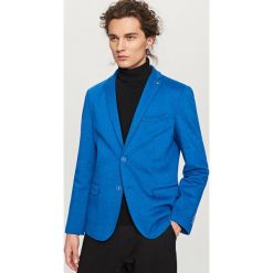 Melanżowa marynarka slim fit - Niebieski. Marynarki marki Reserved. W wyprzedaży za 119.99 zł.