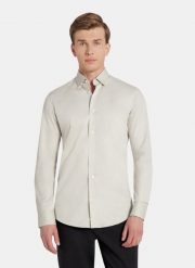 PAKO LORENTE - Oliwkowa koszula męska. Zielone koszule Pako Lorente, na jesień, m, bez wzorów, z bawełny, bez kołnierzyka, bez ramiączek. Za 199.99 zł.