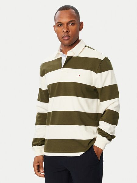 Tommy Hilfiger Polo Essential MW0MW45692 Zielony ciemny Regular Fit. Zielone koszulki polo Tommy Hilfiger, l, bez wzorów, z bawełny, bez kołnierzyka, bez ramiączek. Za 569.99 zł.