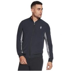 Bluza dresowa sportowa męska Skechers Skechweave Premium Bomber. Czarne bluzy bez kaptura Skechers, m, bez wzorów, z dresówki, bez kaptura. Za 219.99 zł.